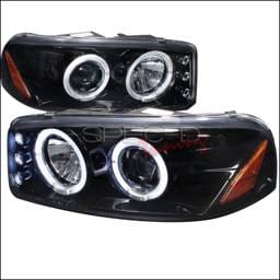 GMC Denali Spec-D Halo Projector Headlight Gloss - Black Housing - Smoke Lens - 2LHP-DEN00G-TM