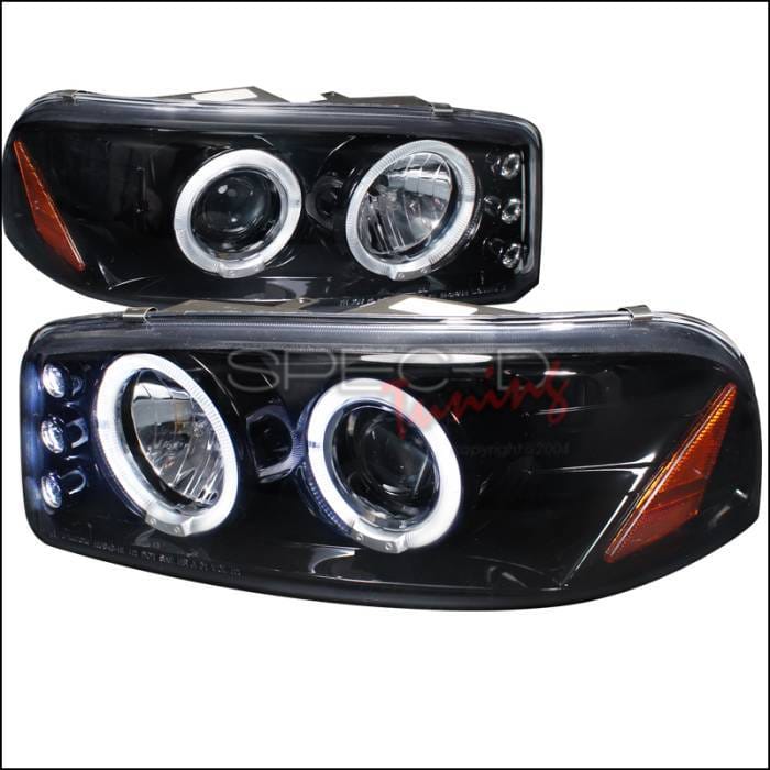 GMC Denali Spec-D Halo Projector Headlight Gloss - Black Housing - Smoke Lens - 2LHP-DEN00G-TM