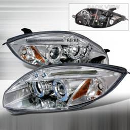 Mitsubishi Eclipse Spec-D Halo LED Projector Headlights - Chrome - 2LHP-ELP06-TM