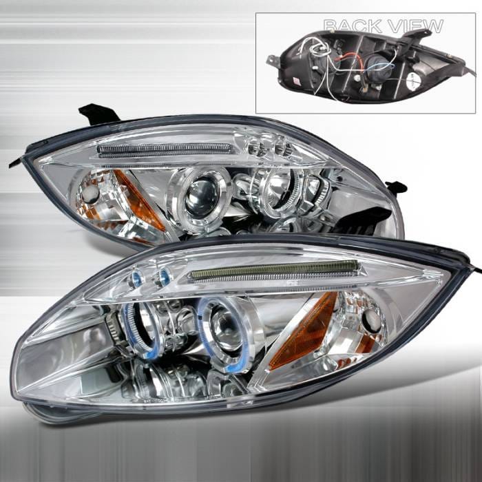 Mitsubishi Eclipse Spec-D Halo LED Projector Headlights - Chrome - 2LHP-ELP06-TM