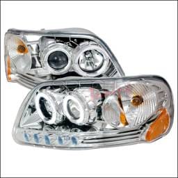 Ford Expedition Spec-D Halo Projector Headlights - Chrome - 2LHP-F150971PC-KS