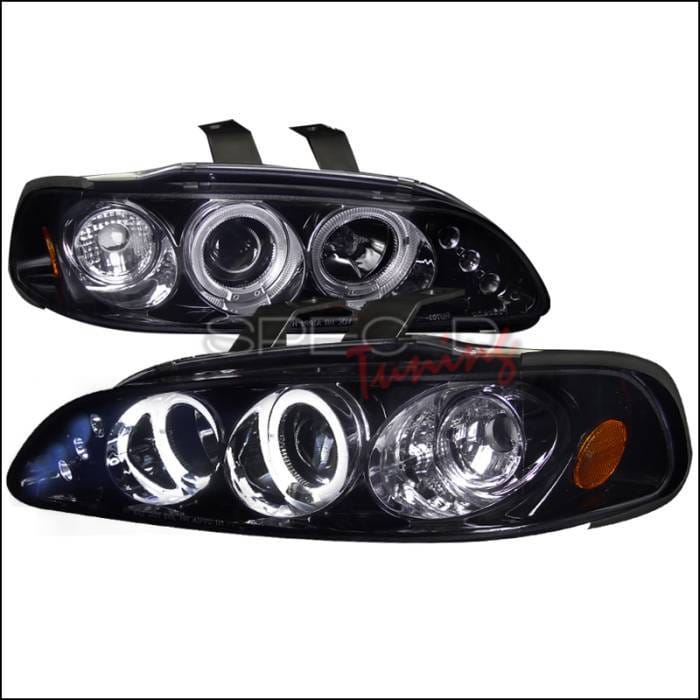 Honda Civic Spec-D Black Housing Projector Headlights - Smoked Lens Gloss - 2LHP-CV923G-TM