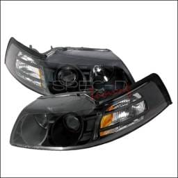 Ford Mustang Spec-D Halo Projector Headlights - Black - 2LHP-MST99JM-KS