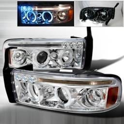 Dodge Ram Spec-D Halo LED Projector Headlights - Chrome - 2LHP-RAM94-TM