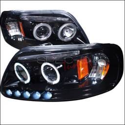 Ford F150 Spec-D Halo Projector Headlight Gloss - Black Housing - Smoke Lens - 2LHP-F15097G-TM