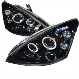 Ford Focus Spec-D Halo Projector Headlight Gloss - Black Housing - Smoke Lens - 2LHP-FOC00G-TM