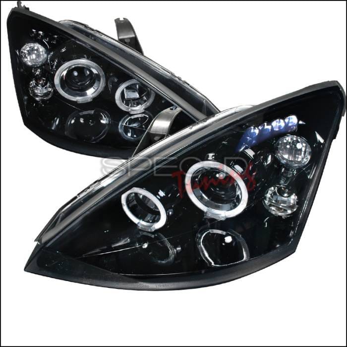 Ford Focus Spec-D Halo Projector Headlight Gloss - Black Housing - Smoke Lens - 2LHP-FOC00G-TM