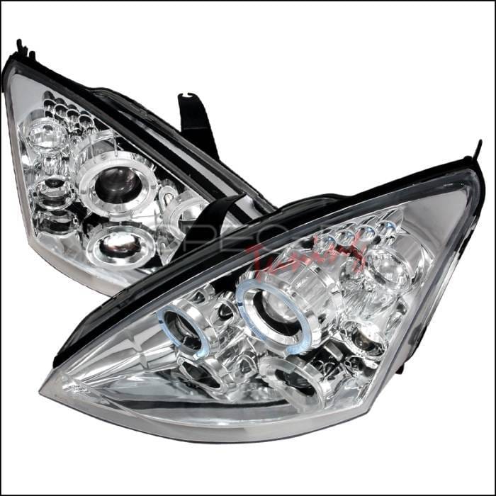 Ford Focus Spec-D Halo LED Projector Headlights - Chrome - 2LHP-FOC00-TM