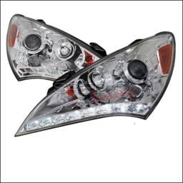 Hyundai Genesis Spec-D LED Projector Headlights - Chrome Housing - 2LHP-GENS210-TM