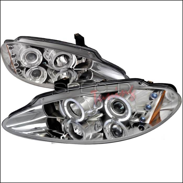 Dodge Intrepid Spec-D R8 Style Halo LED Projector - Chrome - 2LHP-ITRE98-TM
