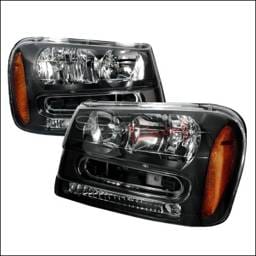 Chevrolet Trail Blazer Spec-D Crystal Housing Headlights - Black - 2LH-TBLZ02JM-KS