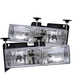 Chevrolet CK Truck Spyder Crystal Glass Headlights - ChroME - 333-CCK88-C