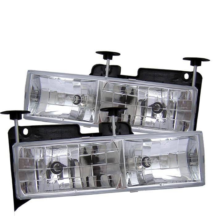 Chevrolet Suburban Spyder Crystal Glass Headlights - ChroME - 333-CCK88-C