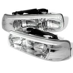 Chevrolet Tahoe Spyder Crystal Headlights - Chrome - 333-CSIL99-C