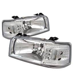 Ford Bronco Spyder Crystal Headlights - Chrome - 333-FB92-1PC-C