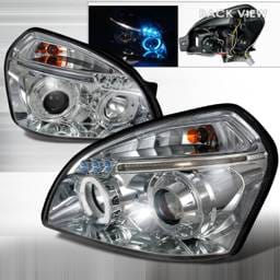 Hyundai Tucson Spec-D Halo LED Projector Headlights - Chrome - 2LHP-TUC04B-TM