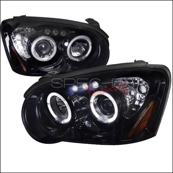 Subaru Impreza Spec-D Black Housing Projector Headlights - Smoked Lens Gloss - 2LHP-WRX05G-TM