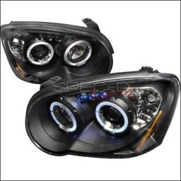 Subaru Impreza Spec-D Halo LED Projector Headlights - Black - 2LHP-WRX05JM-TM
