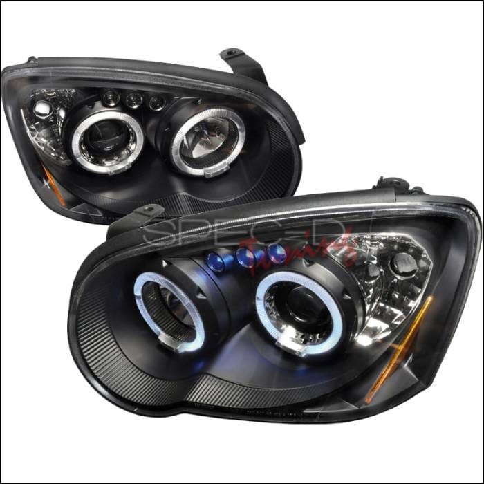 Subaru Impreza Spec-D Halo LED Projector Headlights - Black - 2LHP-WRX05JM-TM
