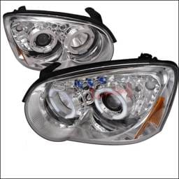 Subaru Impreza Spec-D Halo LED Projector Headlights - Chrome - 2LHP-WRX05-TM