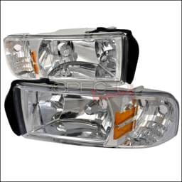 Dodge Ram Spec-D Crystal Housing Headlights - Chrome - 2LH-RAM94-ABM