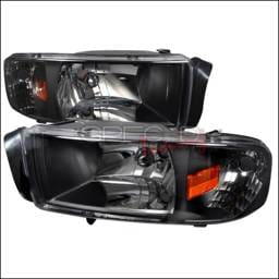 Dodge Ram Spec-D Crystal Housing Headlights - Black - 2LH-RAM94JM-ABM