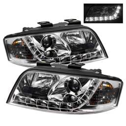Audi A6 Spyder Projector Headlights DRL - Chrome - 444-ADA601-DRL-C