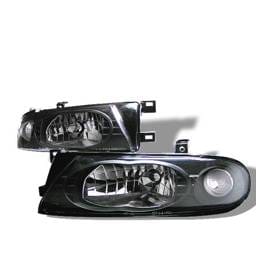 Nissan Altima Spyder Crystal Headlights - Black - 333-NA93-BK