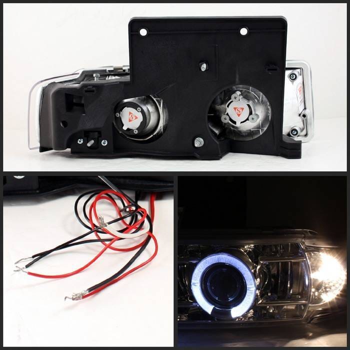 GMC Safari Spyder Projector Headlights - LED Halo - Chrome - 444-CA95-HL-C thumbnail 2