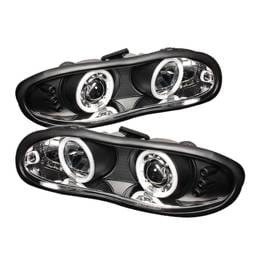 Chevrolet Camaro Spyder Projector Headlights - CCFL Halo - LED - Black - 444-CCAM98-CCFL-BK
