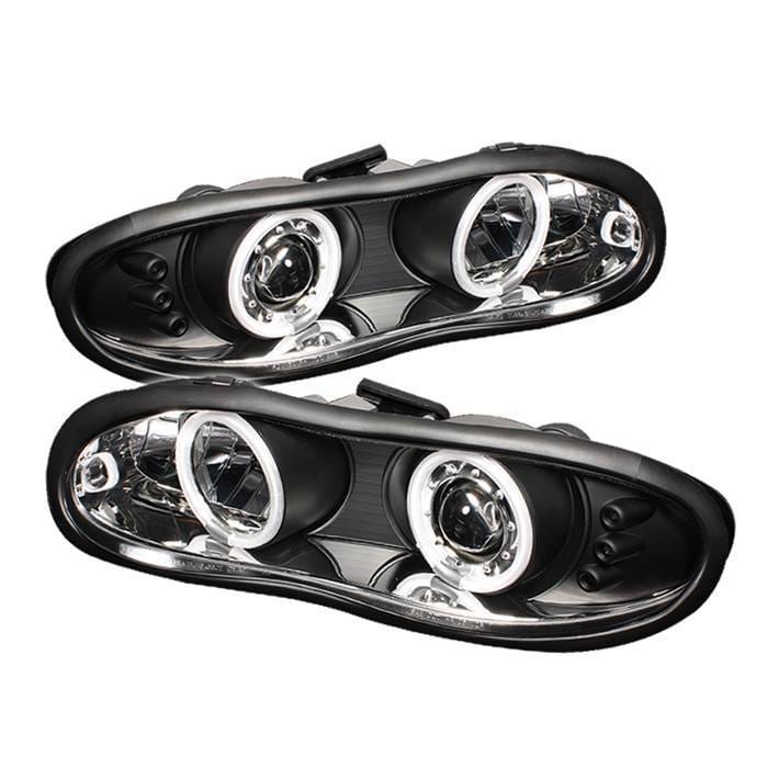 Chevrolet Camaro Spyder Projector Headlights - CCFL Halo - LED - Black - 444-CCAM98-CCFL-BK