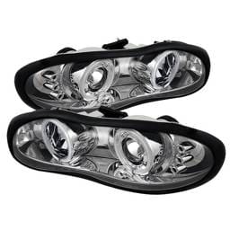 Chevrolet Camaro Spyder Projector Headlights - CCFL Halo - LED - Chrome - 444-CCAM98-CCFL-C