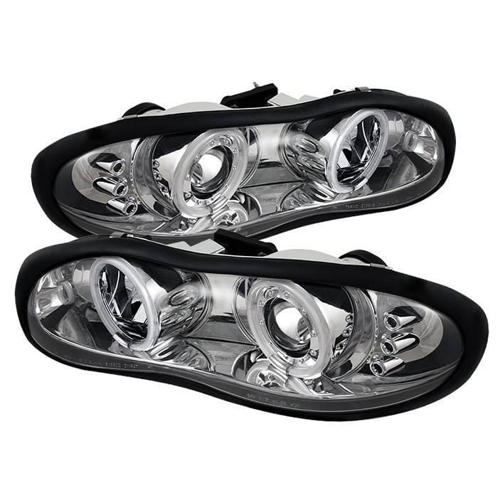 Chevrolet Camaro Spyder Projector Headlights - CCFL Halo - LED - Chrome - 444-CCAM98-CCFL-C