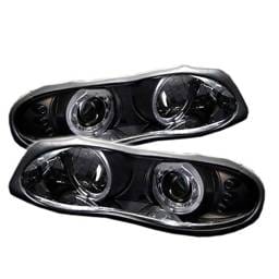 Chevrolet Camaro Spyder Projector Headlights - LED Halo - LED - Black - 444-CCAM98-HL-BK