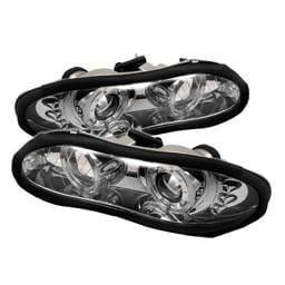 Chevrolet Camaro Spyder Projector Headlights - LED Halo - LED - Chrome - 444-CCAM98-HL-C