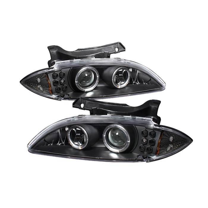 Chevrolet Cavalier Spyder Projector Headlights - LED Halo - replaceanle LEDs - Black - 444-CCAV95-BK