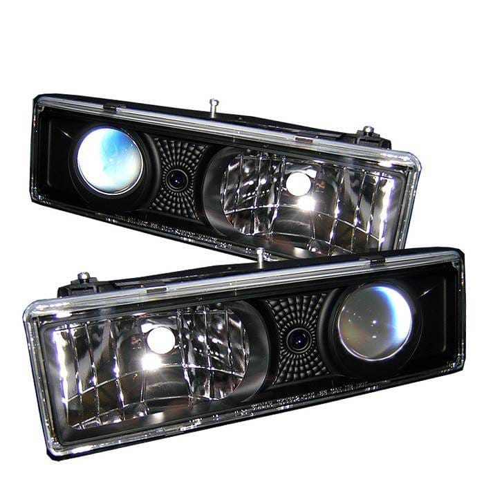 Chevrolet Suburban Spyder Projector Headlights - Black - 444-CCK88-BK
