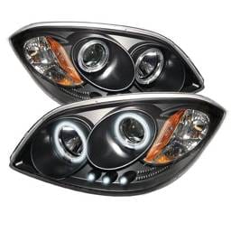 Chevrolet Cobalt Spyder Projector Headlights - CCFL Halo - LED - Black - 444-CCOB05-CCFL-BK