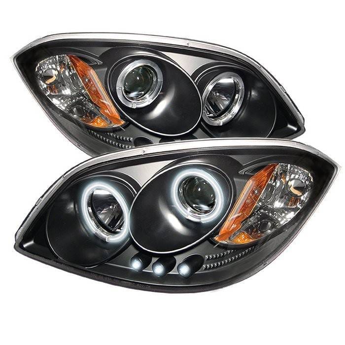 Chevrolet Cobalt Spyder Projector Headlights - CCFL Halo - LED - Black - 444-CCOB05-CCFL-BK