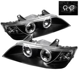 BMW Z3 Spyder Projector Headlights - LED Halo - Black - 444-BMWZ396-HL-BK
