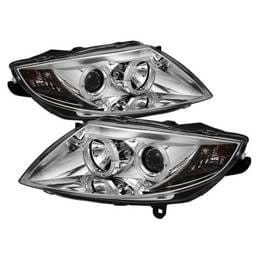 BMW Z4 Spyder Projector Headlights - Xenon HID Model Only - LED Halo - Smoke - 444-BMWZ403-HID-C