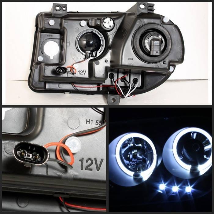 Chrysler 300 Spyder Projector Headlights - LED Halo - LED - Black - 444-C300C-HL-BK thumbnail 2