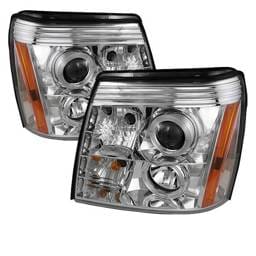 Cadillac Escalade Spyder Projector Headlights LED Halo - DRL - Chrome - 444-CE02-DRL-C