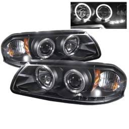Chevrolet Impala Spyder Projector Headlights - LED Halo - LED - Black - 444-CHIP00-HL-BK