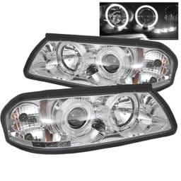 Chevrolet Impala Spyder Projector Headlights - LED Halo - LED - Chrome - 444-CHIP00-HL-C