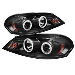 Chevrolet Monte Carlo Spyder Projector Headlights - CCFL Halo - LED - Black - 444-CHIP06-CCFL-BK