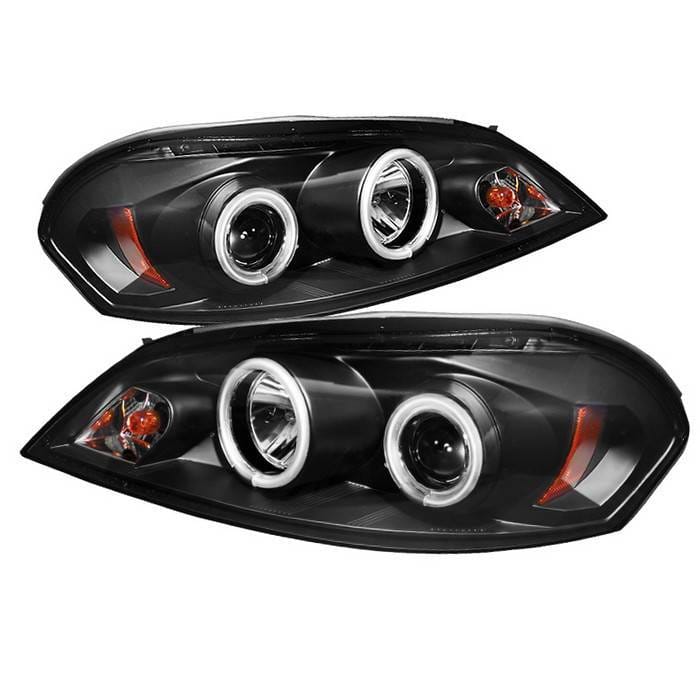 Chevrolet Monte Carlo Spyder Projector Headlights - CCFL Halo - LED - Black - 444-CHIP06-CCFL-BK