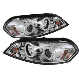 Chevrolet Monte Carlo Spyder Projector Headlights - CCFL Halo - LED - Chrome - 444-CHIP06-CCFL-C