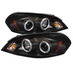 Chevrolet Impala Spyder Projector Headlights - LED Halo - LED - Black - 444-CHIP06-HL-BK