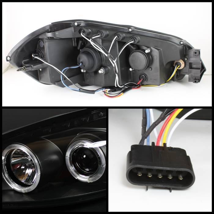 Chevrolet Impala Spyder Projector Headlights - LED Halo - LED - Black - 444-CHIP06-HL-BK thumbnail 2